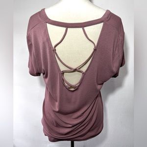 Express, one- eleven comfort blush pink tee, L